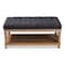 Baxton Studio Lindsey Charcoal Upholstered and Greywashed Wood Cocktail Ottoman 164-10652 - alternate 4